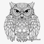 Intricate Snowy Owl Coloring Pages 3