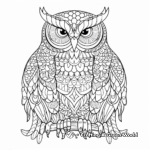 Intricate Snowy Owl Coloring Pages 4