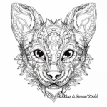 Intricate Sphynx Cat Head Coloring Pages 3