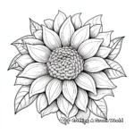 Intricate Sunflower Coloring Pages for Advanced Artists 1