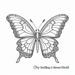 Intricate Swallowtail Butterfly Coloring Pages 1