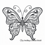 Intricate Swallowtail Butterfly Coloring Pages 4