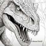 Intricate T Rex With Scary Eyes Coloring Pages 2