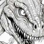 Intricate T Rex With Scary Eyes Coloring Pages 3