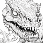 Intricate T Rex With Scary Eyes Coloring Pages 4