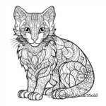 Intricate Tabby Cat Coloring Pages 3