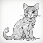 Intricate Tabby Cat Coloring Pages 4