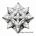 Intricate Tetrahedron Geometry Coloring Pages 1