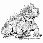 Intricate Thorny Devil Lizard Coloring Pages 1