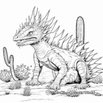 Intricate Thorny Devil Lizard Coloring Pages 2
