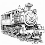 Intricate Train Cogwheel Coloring Pages 2