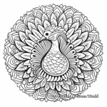 Intricate Turkey Mandala Coloring Pages for Artists 2