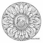 Intricate Turkey Mandala Coloring Pages for Artists 4