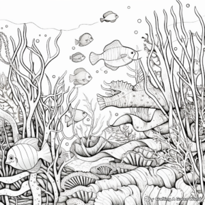 Intricate Underwater Sea Life Coloring Pages 1