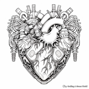 Intricate Valentine's Day Lace Heart Coloring Pages 2