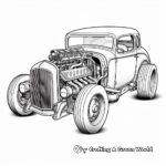 Intricate Vintage Hot Rod Coloring Pages 3