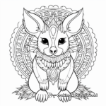 Intricate Wallaby Mandala Coloring Pages For Adults 3