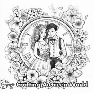 Happy Anniversary Coloring Pages - Free &amp; Printable!