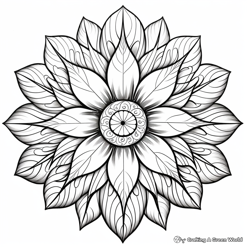 Intricate Weed-Themed Mandala Coloring Pages 1