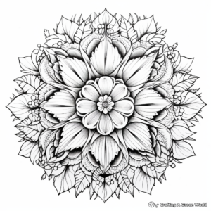Intricate Weed-Themed Mandala Coloring Pages 4