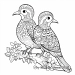 Intricate Wood Duck Pair Coloring Pages 4
