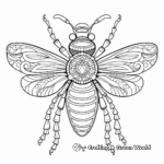 Intricate Worker and Queen Bee Coloring Pages 3