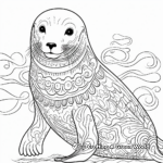 Intricately-Designed Australian Sea Lion Coloring Pages 1