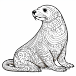 Intricately-Designed Australian Sea Lion Coloring Pages 3
