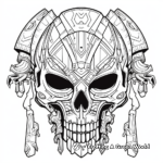 Intricately Designed Mandalorian Skull Coloring Pages 1
