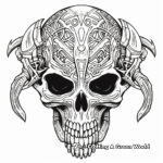 Intricately Designed Mandalorian Skull Coloring Pages 2
