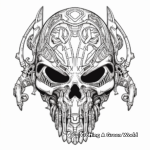 Intricately Designed Mandalorian Skull Coloring Pages 3
