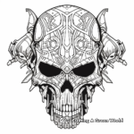 Intricately Designed Mandalorian Skull Coloring Pages 4
