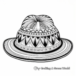 Intricately-Designed Sombrero Coloring Pages for Adults 4