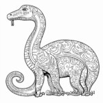 Intricately Detailed Brontosaurus Coloring Pages 1