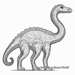 Intricately Detailed Brontosaurus Coloring Pages 2