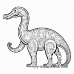Intricately Detailed Brontosaurus Coloring Pages 3