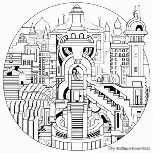 Intriguing Optical Illusion Coloring Pages 2