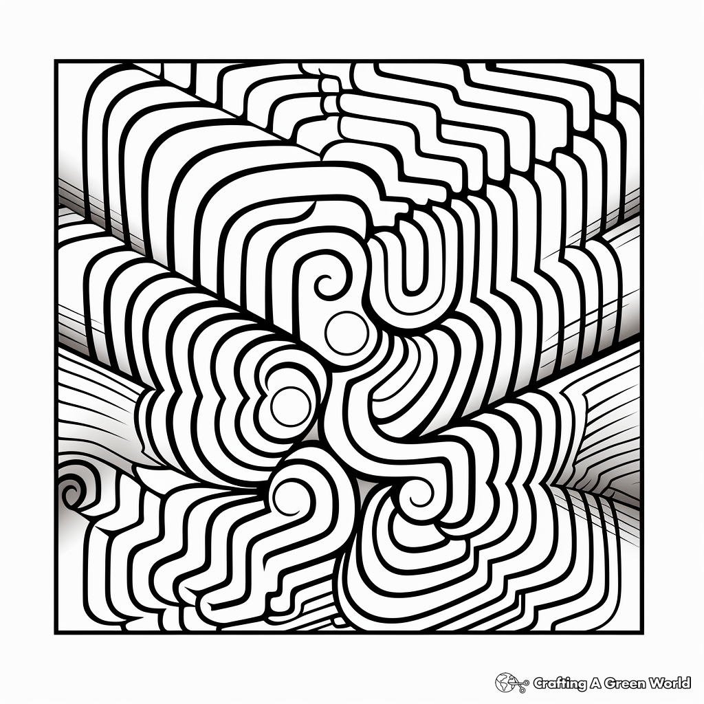 Intriguing Optical Illusion Coloring Pages 4