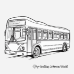 Páginas para colorear del autobús irlandés: Autobús verde tradicional 1