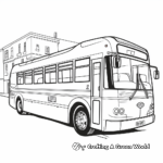 Páginas para colorear del autobús irlandés: Autobús verde tradicional 2