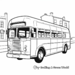 Páginas para colorear del autobús irlandés: Autobús verde tradicional 3