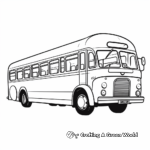 Páginas para colorear del autobús irlandés: Autobús verde tradicional 4