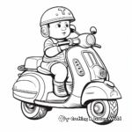 Italian Scooter Vespa Coloring Pages 3