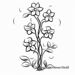 Ivy Flower Vine Family Coloring Pages: Blooms and Leaves 3