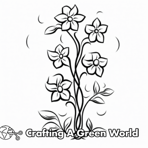 Flower Vine Coloring Pages - Free &amp; Printable!