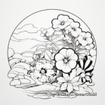 Japanese Floral Design Coloring Pages 2