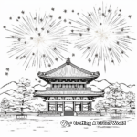 Japanese Hanabi Festival Fireworks Coloring Pages 4