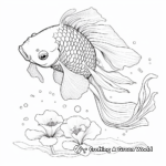 Japanese Koi Goldfish Coloring Pages for Adults 3