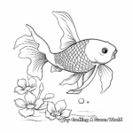 Japanese Koi Goldfish Coloring Pages for Adults 4