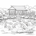 Japanese Koi Pond Aquarium Coloring Pages 3